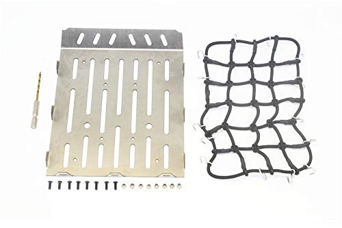 Stainless Steel Truck Trunk Lid (Style A) + Cargo Net For Traxxas TRX-6 Mercedes-Benz G63 (88096-4) - 20Pc Set