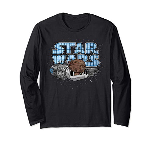 Star Wars Chewie Falcon Flying Cute Doodle Manga Larga