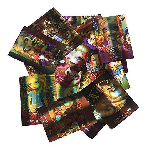 STFUSA 45pcs Tarot Card Versión Completa En Inglés Alicia La Tierra De Las Maravillas Cartas De Oráculo Y Tarot Card Bolsa Especial Familia Amigo Reunión Tarjeta De Juego De Mesa