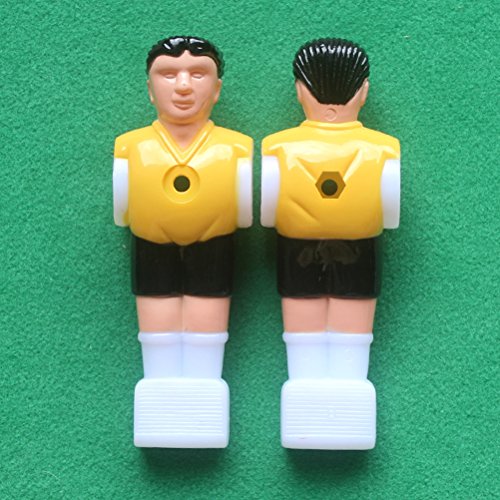 STOBOK Recambio para Jugadores de Fútbol Masculino de Futbolín para Mesa de Fútbol de 1.4M (2pcs Amarillo y 2pcs púrpura) 4 Piezas