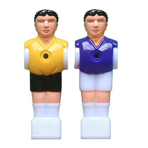 STOBOK Recambio para Jugadores de Fútbol Masculino de Futbolín para Mesa de Fútbol de 1.4M (2pcs Amarillo y 2pcs púrpura) 4 Piezas