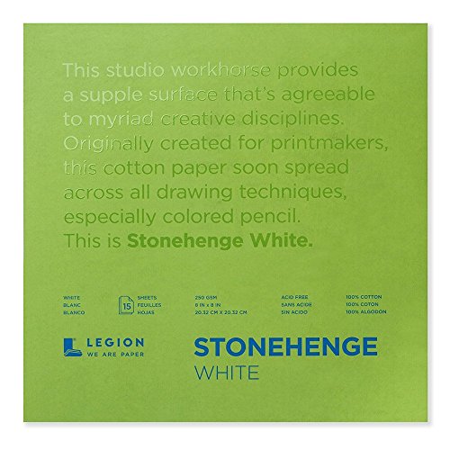 Stonehenge Papel de Piedra de 20 x 20 cm, Color Blanco, 40,8 kg, 8 x 8 cm