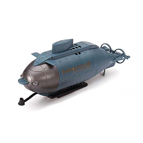 Submarino pequeño teledirigido con 6 canales de radiocontrol, juego completo con batería integrada, cargador, control remoto