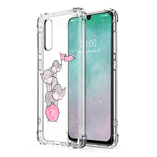 Suhctup Funda Transparent Compatible para Samsung Galaxy Note 10,Carcasa Protectora [Antigolpes] Suave Silicona TPU Bumper Cojín de Aire de Cuatro Esquinas Protector Gel para Galaxy Note 10,A5