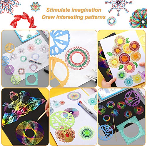 TANCUDER Spirograph Deluxe con Espirógrafo Regla Juego de Creativos para Niños Herramienta para Dibujo Geométrico Kit de Espirógrafo para Principiantes Ideal para Regalo para Niños