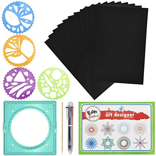 TANCUDER Spirograph Deluxe con Espirógrafo Regla Juego de Creativos para Niños Herramienta para Dibujo Geométrico Kit de Espirógrafo para Principiantes Ideal para Regalo para Niños