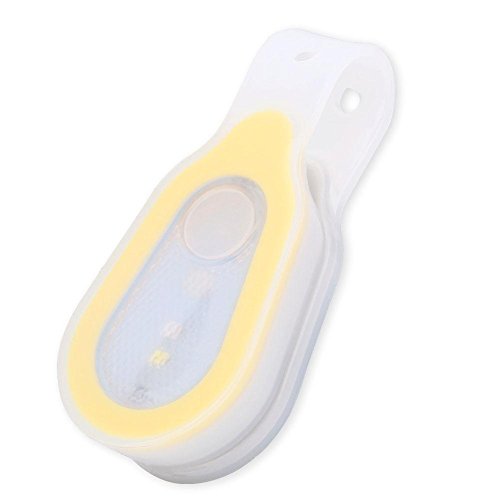 Tbest Linterna Manos Libres Linterna Portátil con Clip y Luces Led, 2Pcs Impermeable Led Al Aire Libre Imán Mini Nocturno Flash Botón Luces para Acampar, Senderismo, Escalada, Perro Caminando