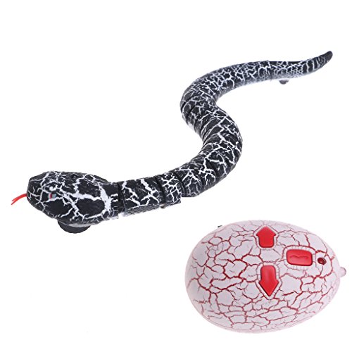 TCM-KE Juguete aterrador de serpiente de cascabel con control remoto, carga USB, regalos para niño y niña