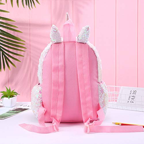 TENDYCOCO Mochila de Unicornio Mochila de Lentejuelas Reversible Linda Mochila de Lentejuelas Flip para niñas