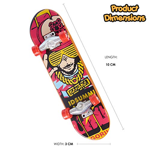 THE TWIDDLERS 12 Mini Finger Skate, Colorido Skate de Dedos, Juguete Patinetes de Dedos para Niños