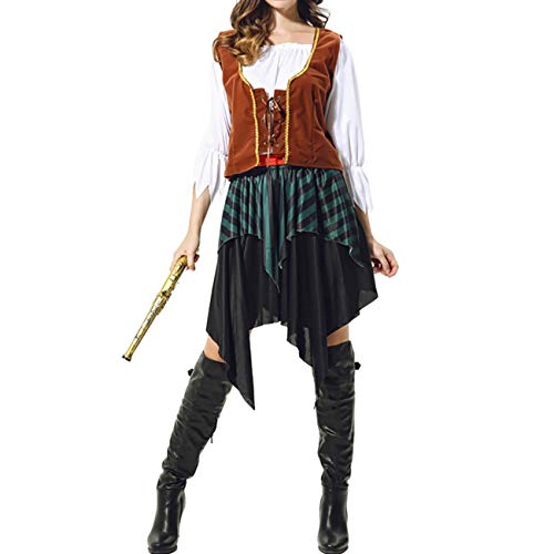 THEE Disfraz de Pirata de Halloween Cosplay Costume para Mujer