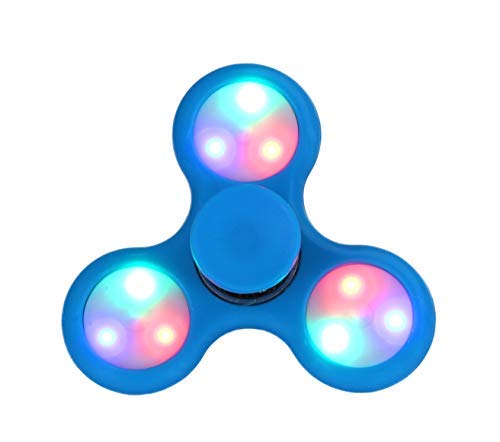 TOYLAND Spinnerooz Light Up Hand Spinner Juguete de Novedad - Fidget Spinner - 5 en 1 - Salta, rebota, Gira (Azul)