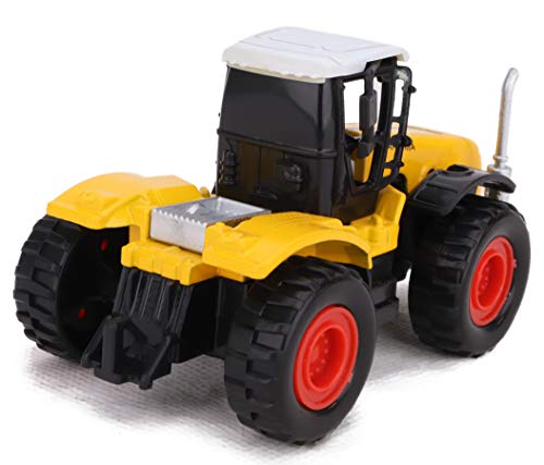 TOYLAND® Tractores agrícolas de 4x4 con tracción hacia atrás de 10 cm - Amarillo - Vehículos agrícolas para niños