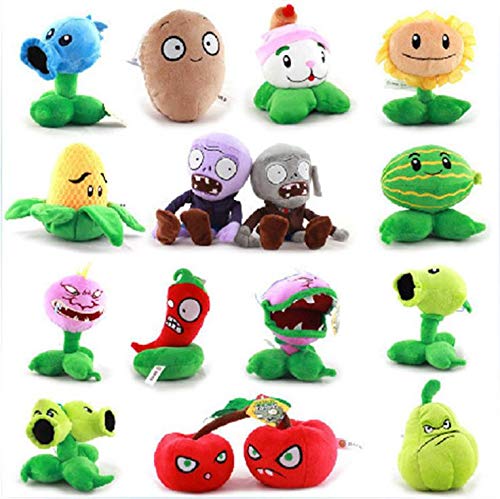 Traje de plantas contra zombis 16pcs /lote plantas Vs Zombies Peluche Juguetes Plantas Vs Zombies Pvz Plantas Peluche Juguetes Rellenos Juguetes Soft Game For Children Kids Gifts