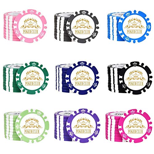 TX GIRL 10PCS / Lot Arcilla Poker Chips No Valor Patrón De Jugar A Las Cartas De Juego Texas Hold'em Poker Casino Chip De 14g / Pc (Color : Black)