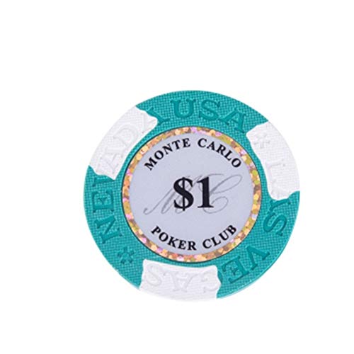 TX GIRL 25 PC/De Monedas De Arcilla Fichas De Póquer Texas Hold'em Poker Chips De Montecarlo Ronda Valor Casino Poker 14g / Pc (Color : 1)
