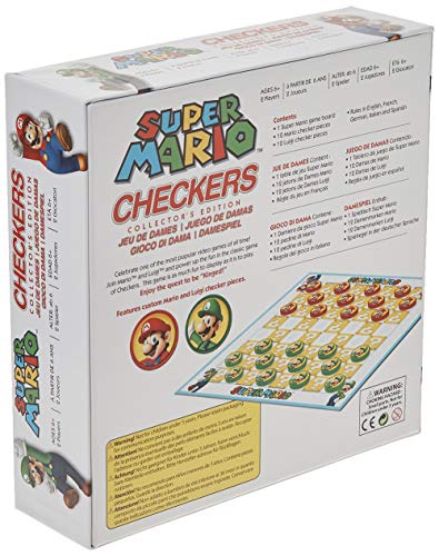 USAopoly USOCK005191 Bros Super Mario Checkers, colores variados , color/modelo surtido