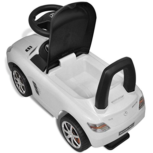 vidaXL Coche Correpasillos de Niños Blanco Automóvil Infantil Juguete Vehículo