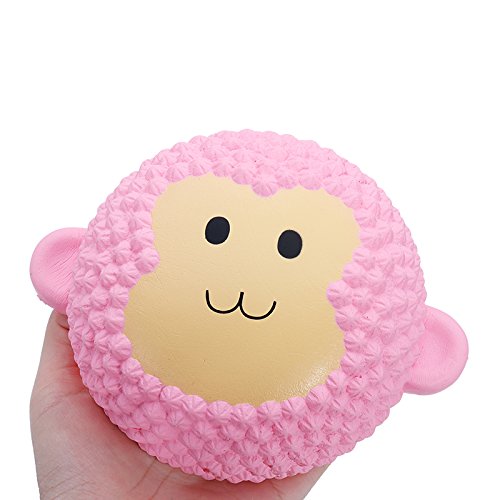 VIDOO Pink Monkey Cake 13Cm Regalo Suave Lento Subiendo con Paquete Colección Regalo Decoración Juguete