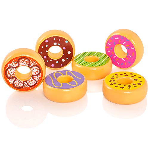 VIGA VIGA-51604 Toys 51604 Donuts Juegos (6 Piezas), Multicolor