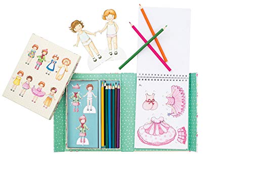 Vintage Style Paper Dolls Book. Colour and Create Fashion Dresses For Paper Dolls Activity Craft Set for Girls. Great travel activity packs for kids / Activity Book. Great Gifts for Girls 6 years old by Tiger Tribe