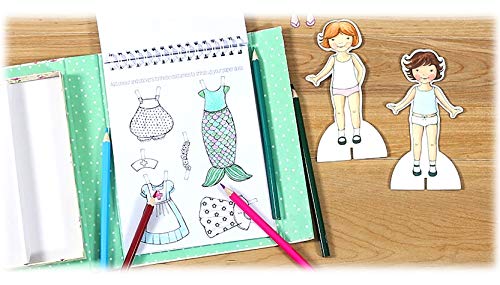 Vintage Style Paper Dolls Book. Colour and Create Fashion Dresses For Paper Dolls Activity Craft Set for Girls. Great travel activity packs for kids / Activity Book. Great Gifts for Girls 6 years old by Tiger Tribe