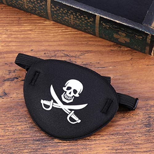 VORCOOL Parche de Ojo Pirata Calavera con Parche de Ojo único para Regalos de Fiesta de Navidad de Halloween