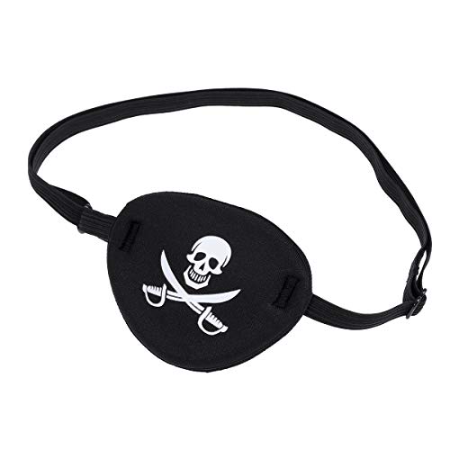 VORCOOL Parche de Ojo Pirata Calavera con Parche de Ojo único para Regalos de Fiesta de Navidad de Halloween