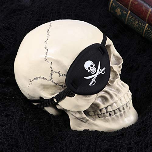 VORCOOL Parche de Ojo Pirata Calavera con Parche de Ojo único para Regalos de Fiesta de Navidad de Halloween