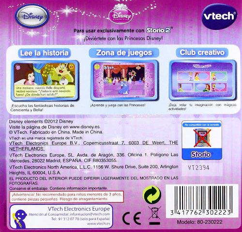 VTech - Juego Princesas para Storio 2, 3S y Storio MAX (80-230222)