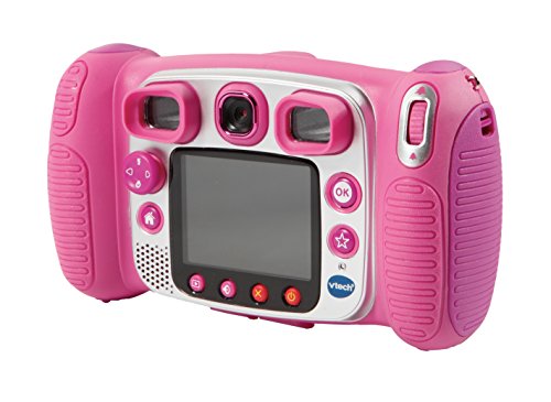 VTech - Kidizoom Duo 5.0 cámara de fotos digital para niños, 5 megapíxeles, pantalla a color, 2 objetivos, color rosa, versión inglesa