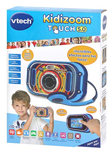 VTech Kidizoom Touch 5.0 Cámara de fotos digital infantil color azul versión española (80-163522)