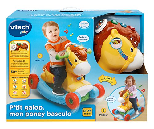 VTech- P'tit Galop, Mon Poney Basculo, 80-191405, versión FR