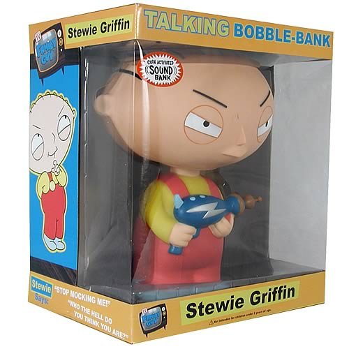 Wacky Wobbler Stewie Family Guy Hucha PVC APPR 30cm con Sonido de Funko