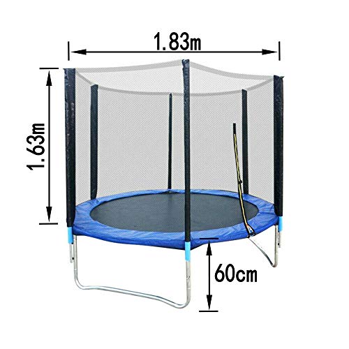 Wangkangyi 6ft Cama Elastica Niños,Cama Elastica Exterior con Red Protectora,Camas Elasticas para Niños Exterior,Trampolin Infantil 1,8 Metros de Diámetro,Aguanta 300 kg