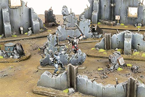 War World Gaming War-Torn City Kit Escombros, Barricadas y Edificios – Escala 28mm/Heroica, Sci-Fi, Wargame Futurista, Miniaturas, Apocalipsis Zombi, Necromunda, Wargaming