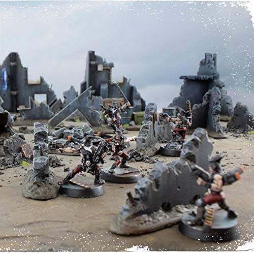 War World Gaming War-Torn City - Kit Grande Escombros - 28mm Escala Sci-Fi Wargaming Modelismo Dioramas Zombis Post Apocalíptico Bombardeado Destruido Wargame Minaturas