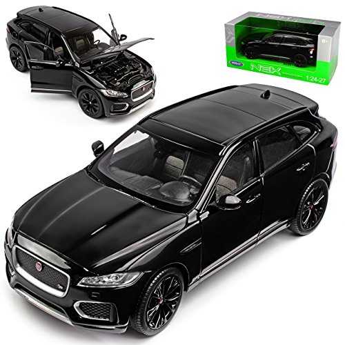 Welly Jaguar F-Pace X761 SUV Negro a partir de 2016 1/24 Modelo Coche