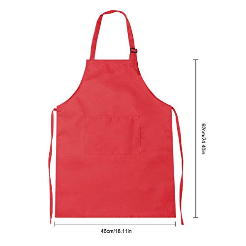 WEONE Niños Delantal y Gorro de Cocinero, Ajustable Delantal Infantil con 2 Bolsillos para Niños Niñas, Niñito Delantales de Cocina de Chef para Cocinar Hornear Pintar Artesanía (7-13 Años) (Blanco)