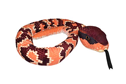 Wild Republic Serpiente Eastern Cotton Mouth, Snakesss Peluche, 137 cm, Multicolor (1 , color/modelo surtido