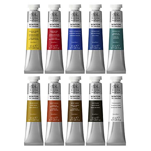 Winsor & Newton Winton - Juego de tubos de pintura para óleos (21 ml, 10 unidades)