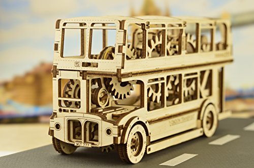 WOODEN.CITY Modelos Mecánicos Kits "LONDON BUS" Puzzle de Madera 3D