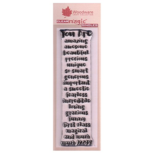 Woodware FRS364 - Juego de sellos transparentes con texto"Ode to you", transparente