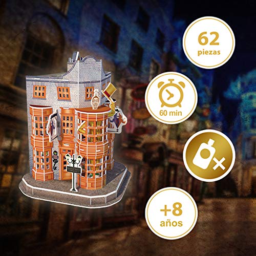 World Brands-Tienda de Articulos de Broma Weasley's de Harry Potter, Cubic Fun, puzle, rompecabezas, maquetas para montar, puzzles 3D, kit de construcción DS1007H