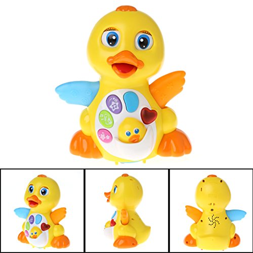 WOWOWO Acción de Luces de Juguete de Pato Musical Juguetes de Sonido Ajustables para niños bebé