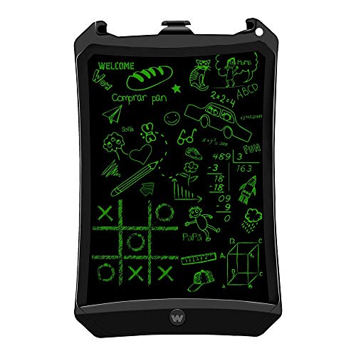 Woxter Smart Pad 90 Black - Pizarra electrónica, Tableta de escritura de 9", Tonalidad Verde, Sensor de presión (10-200g), pila CR2016, Imanes para Nevera, color negro