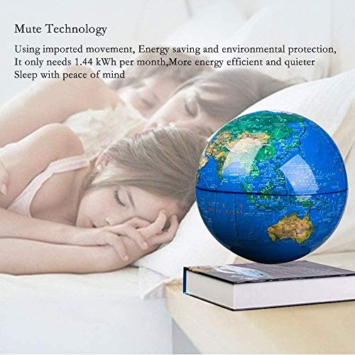 WXXW 8 Pulgadas Globo del Mundo con Luz con Luces Color LED,Oro Bola Mundo Magnetica para Niños Lámparas de Mapa del Mundo