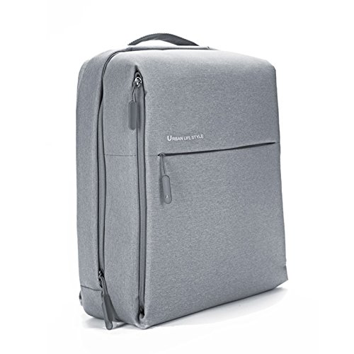 Xiaomi Mi City, Mochila para Portátiles y netbooks (Poliéster, Gris, Monótono, Unisex, 33 cm (13") - 35.6 cm (14"), Gris