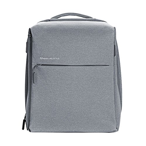 Xiaomi Mi City, Mochila para Portátiles y netbooks (Poliéster, Gris, Monótono, Unisex, 33 cm (13") - 35.6 cm (14"), Gris