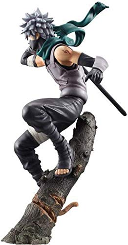 XMHL Naruto Hatake Kakashi Figura Estatua ， Kakashi con máscara ， 21cm （8.2 Pulgadas） ， Colección de Regalos de cumpleaños para niños y Adultos Modelo de Juguete